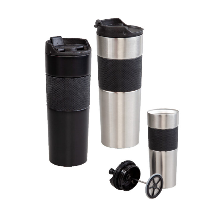 French Press Çelik Termos / 450 ml - Görsel 2